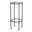 2-Tier Tempered Glass Top with Metal Black Frame Accent Table